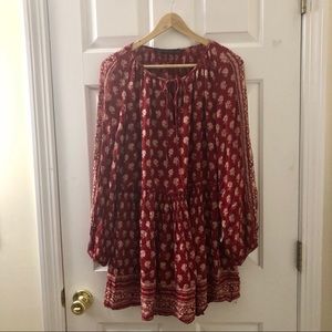 NWT Zara Red Floral Print Trafaluc Tunic Dress